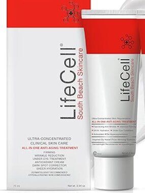 LifeCell South Beach Skincare All In One Anti-Aging Treatment - 2.54 oz Sealed